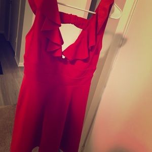 Red cocktail dress